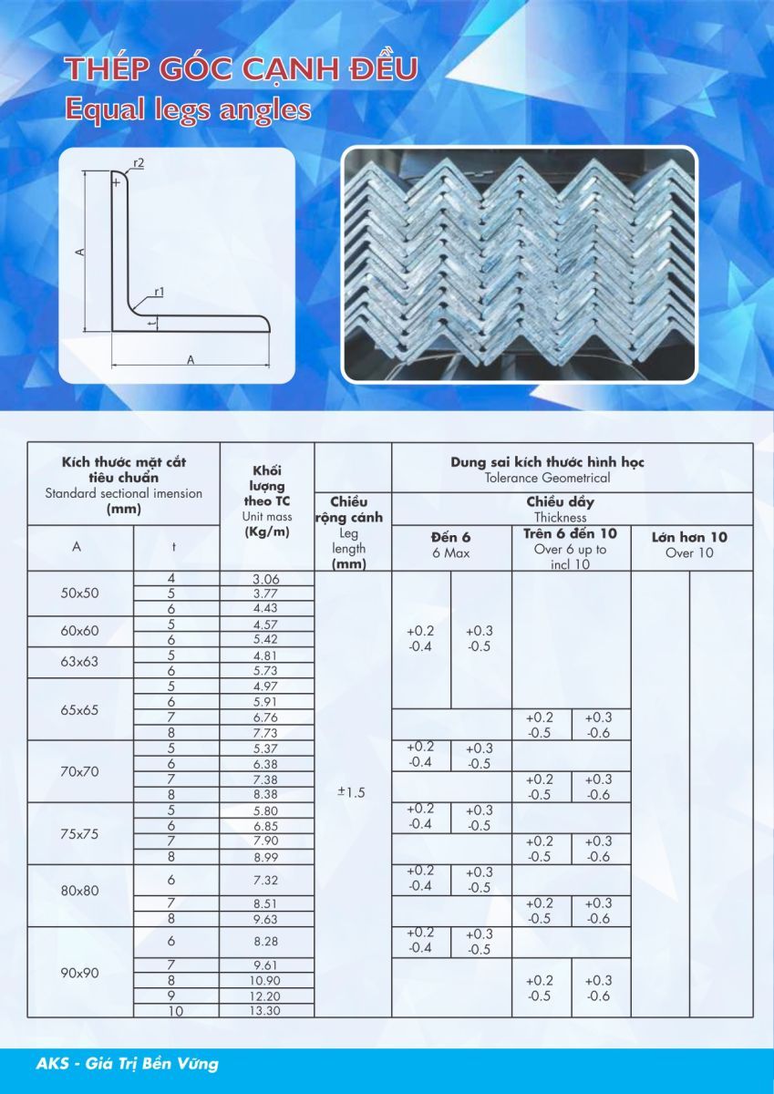 Thép hình V An Khánh 4 14V